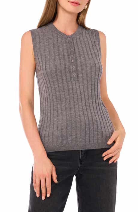 Halogen® Button Sweater Tank