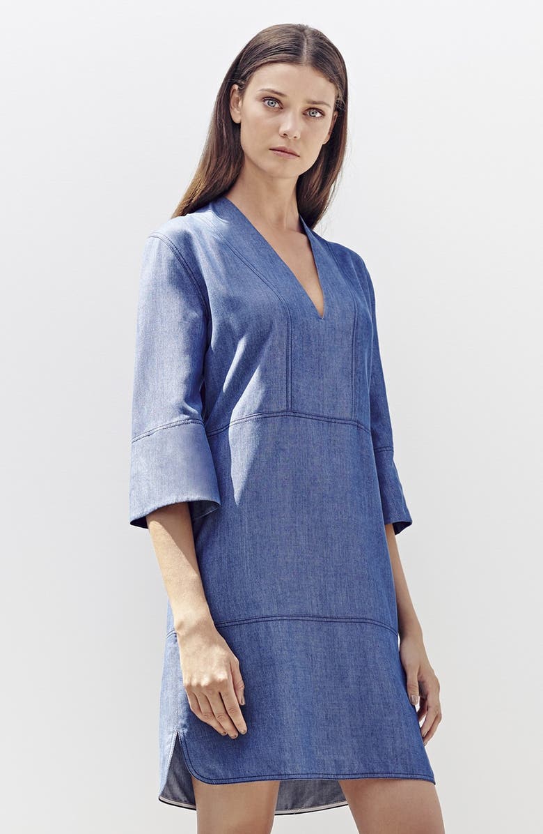 Vince Chambray Shift Dress, Alternate, color,