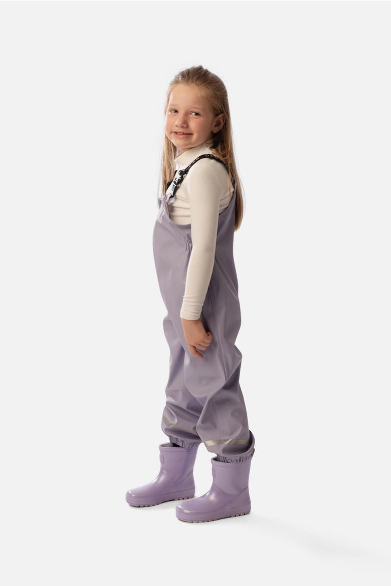 Rain Reflective Strip Adjustable Suspender Overalls, Alternate, color, Mauve