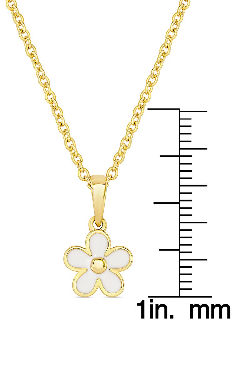 Flower Pendant Necklace, Alternate, color, GOLD