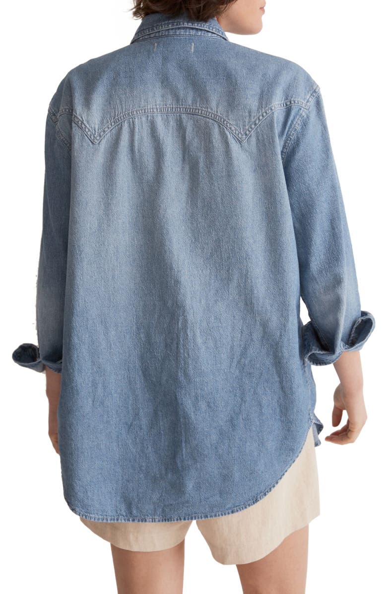 Madewell Western Denim Shirt, Alternate, color, 