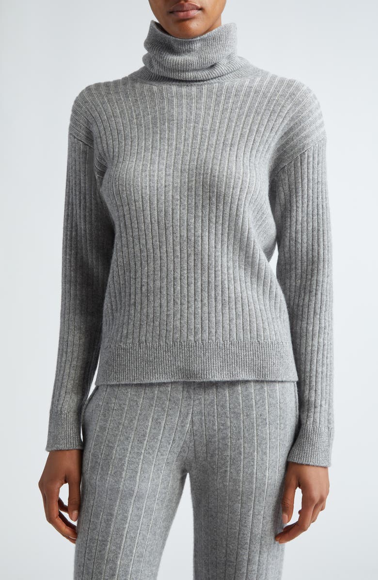 Eleventy Virgin Wool & Cashmere Rib Turtleneck Sweater, Main, color, 