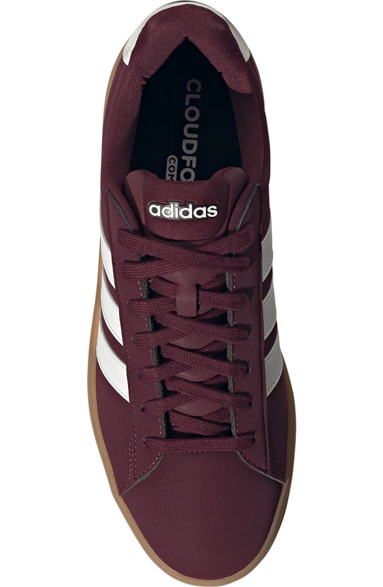 adidas Grand Court 3-0 Sneaker, Alternate, color, Maroon/ Off White/ Gum 3