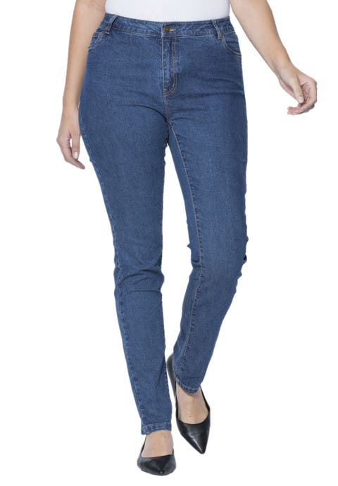 True Fit Stretch Denim Straight Leg Jean (Plus)