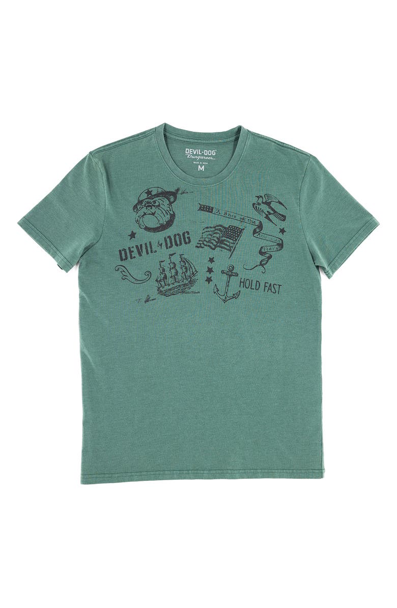 Devil-Dog Dungarees Man's Best Friend Graphic T-Shirt, Alternate, color, Spruce