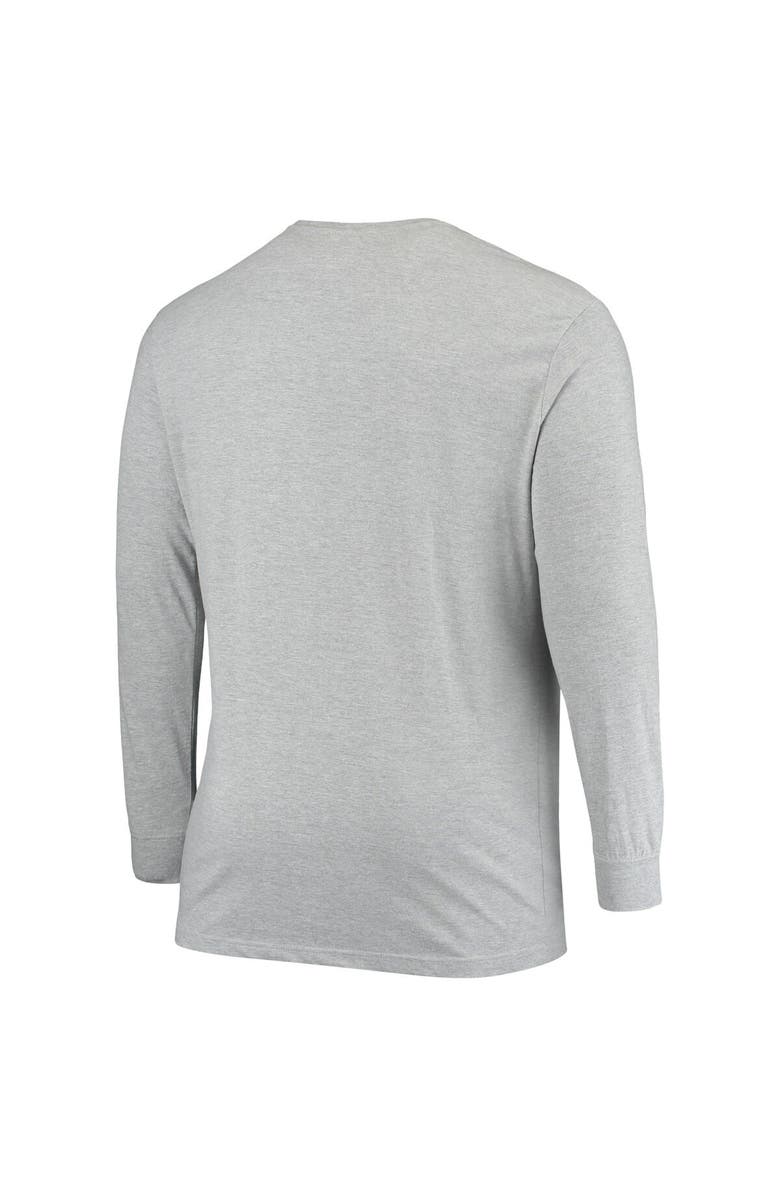 FANATICS Men's Fanatics Branded Heathered Gray Buffalo Bills Big & Tall Practice Long Sleeve T-Shirt, Alternate, color, 