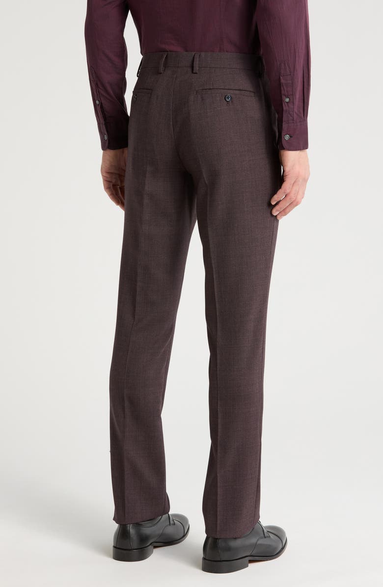 John Varvatos Star USA Micro Wool Blend Pants, Alternate, color, Burgundy
