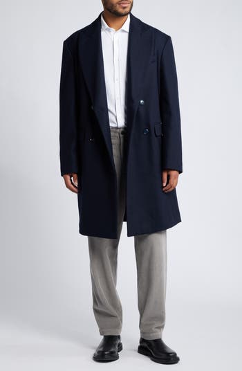 Barena Navy Double Breasted Coat