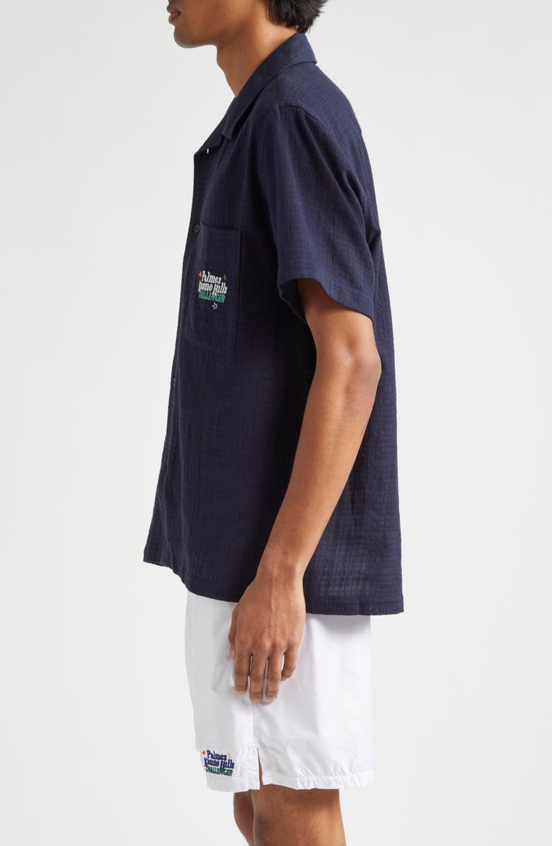 PALMES Kasino Hills Challenger Cotton Camp Shirt, Alternate, color, Navy
