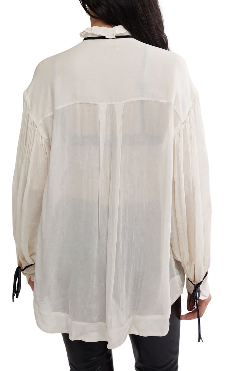 Free People Olivia Ruffle Pleated Top, Alternate, color, 