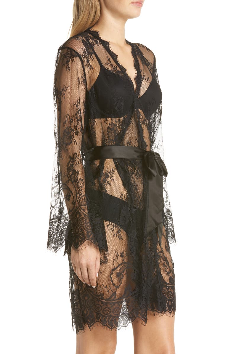 Ann Summers Saria Sheer Lace Robe, Alternate, color,