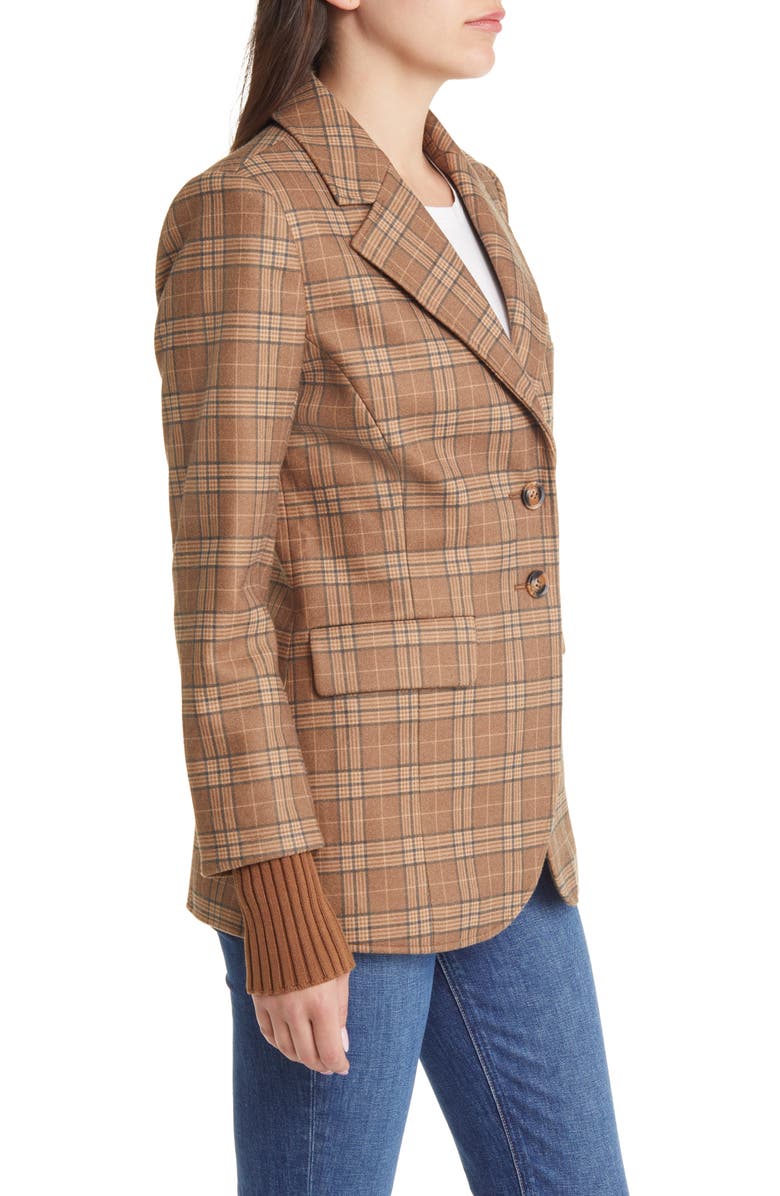 Favorite Daughter The City Plaid Layered Blazer, Alternate, color, 
