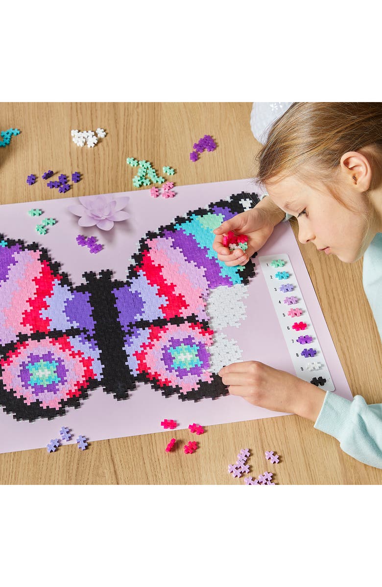 Plus-Plus USA 800-Piece Butterly Puzzle by Number Butterfly, Alternate, color, Multi