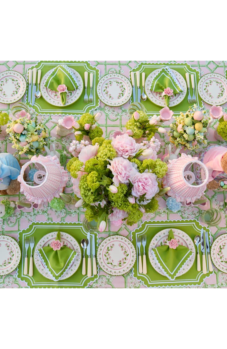 Mrs. Alice Green & Pink Josephine Garland Dinner Plates, Alternate, color,