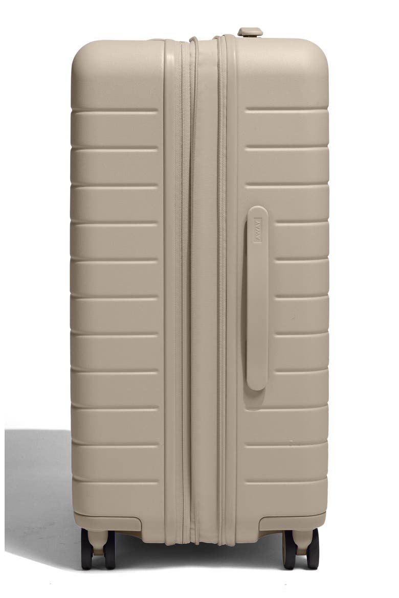 The Medium Flex Hardside Checked Suitcase, Alternate, color, DUNE TAUPE