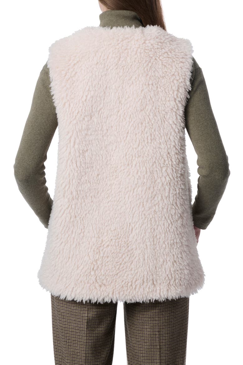 Faux Shearling Vest, Alternate, color, WHITE