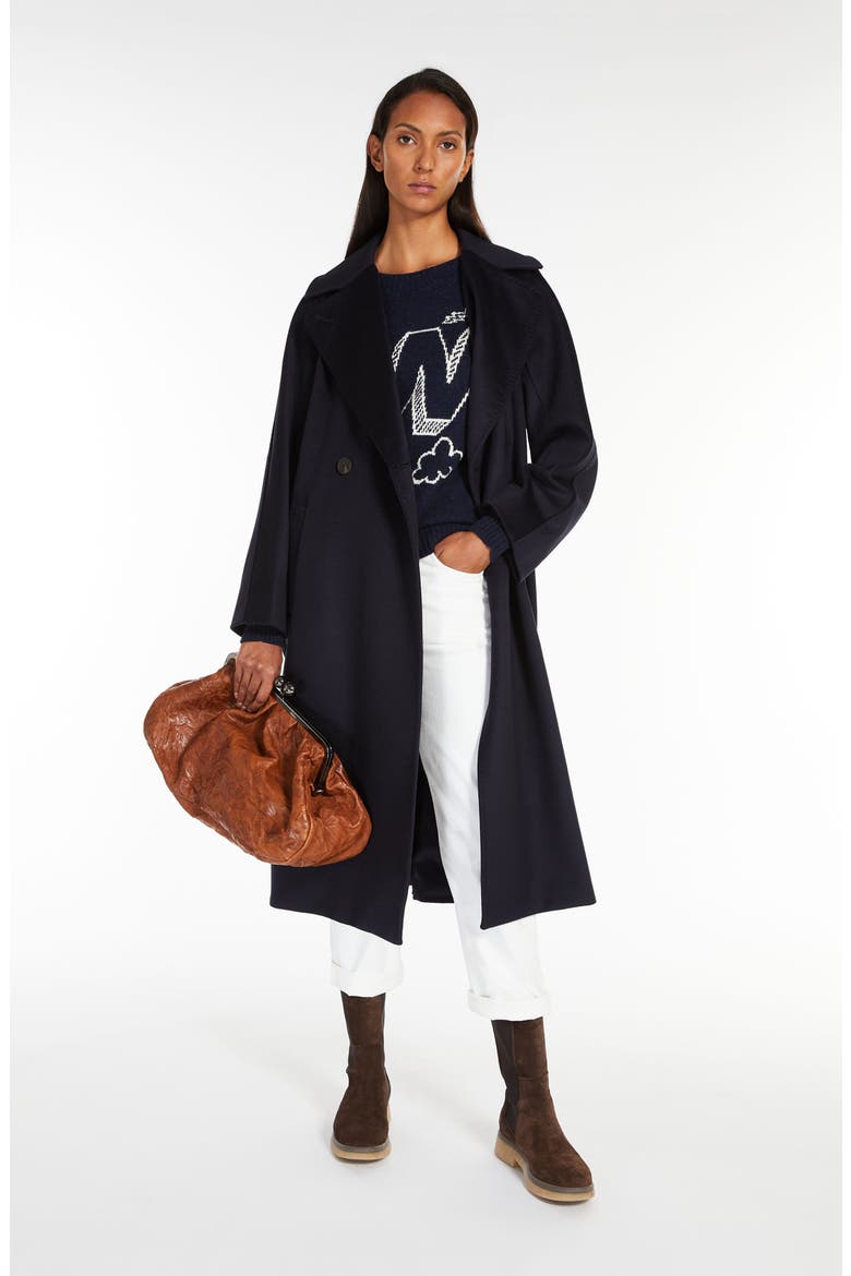 Resina Virgin Wool Coat, Alternate, color, NAVY