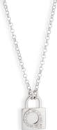 MESHMERISE Diamond Padlock Initial Pendant Necklace - 0.12ct.