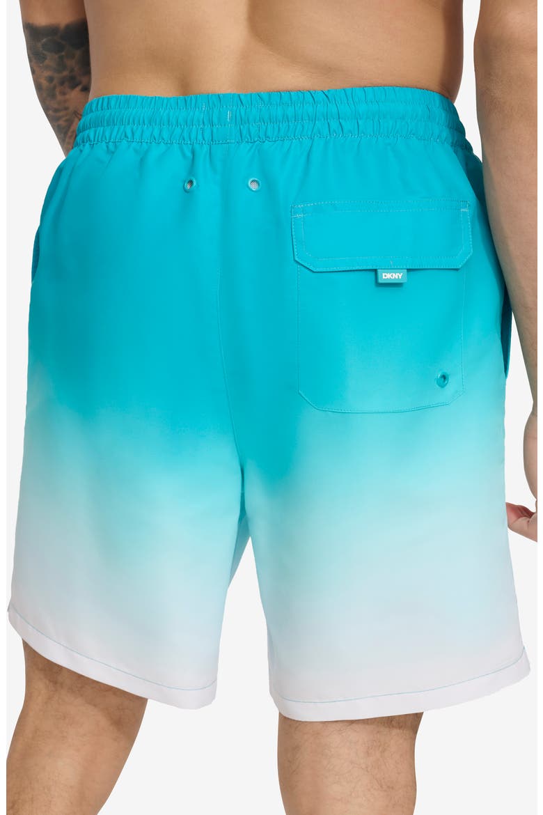 Core Volley Ombré Swim Trunks, Alternate, color, TURQUOISE