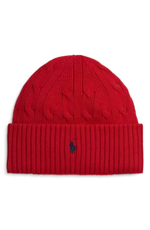 Kids' Cable Stitch Cotton Beanie