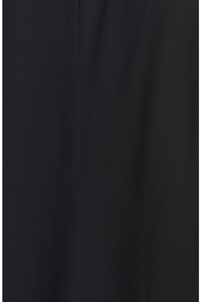 U-Neck Side Drape Silk Shell, Alternate, color, BLACK