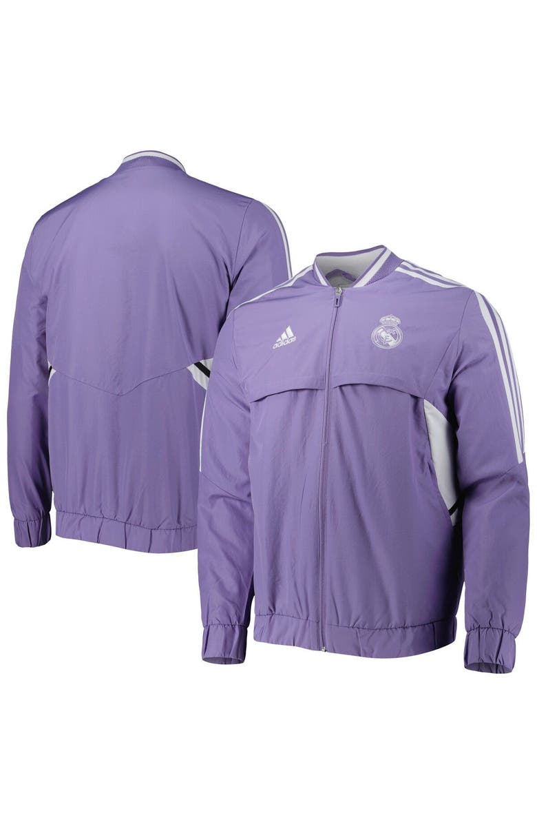 adidas Men's adidas Purple Real Madrid AEROREADY Anthem Full-Zip Jacket, Alternate, color, 