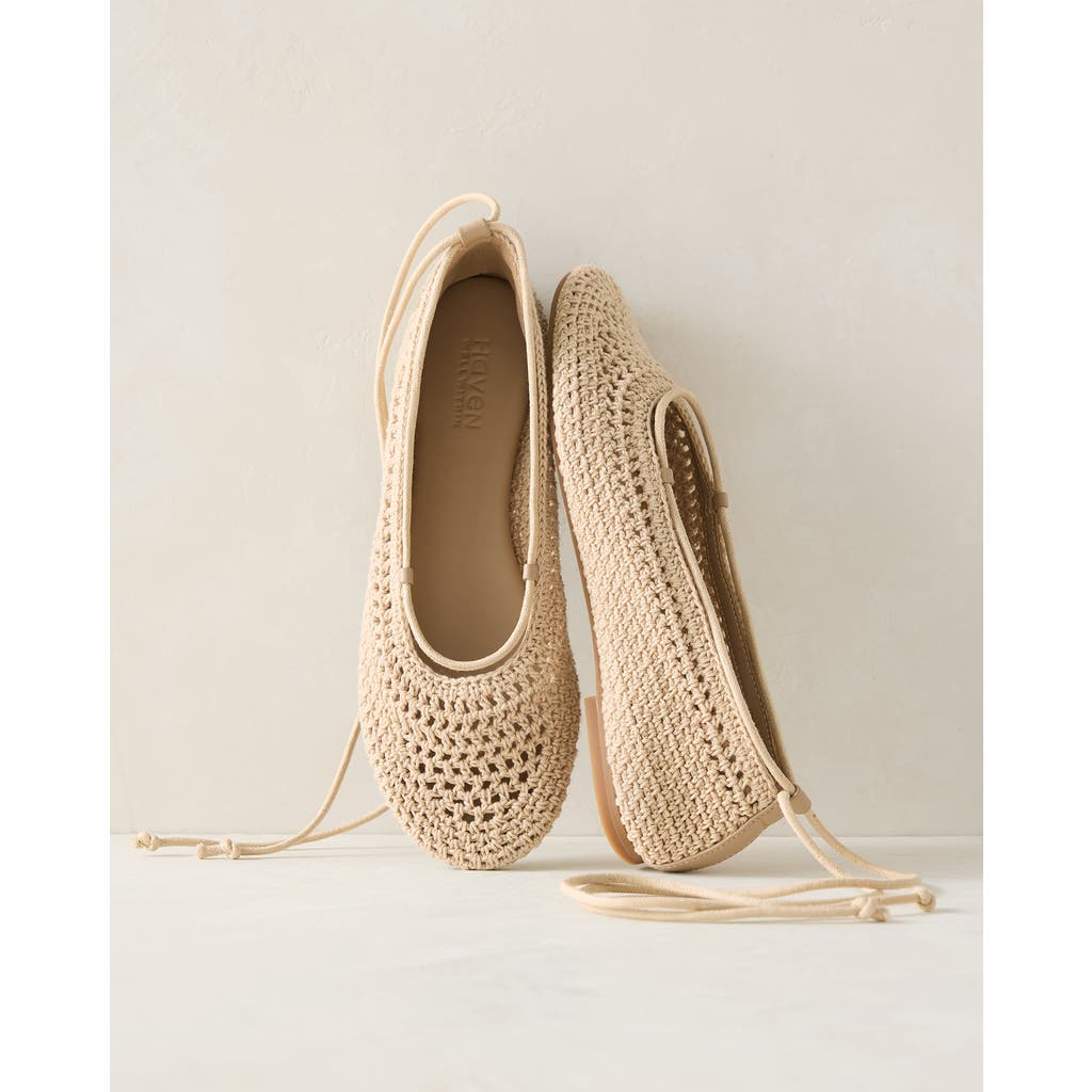 Haven Well Within Crochet Ballet Flats In Neutral