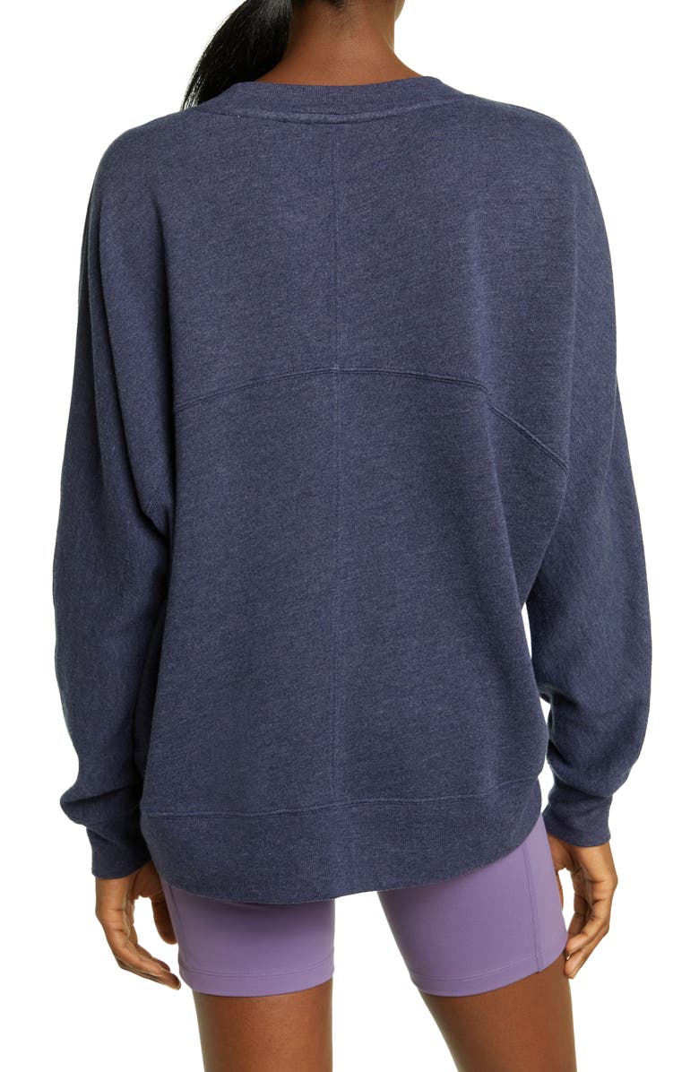 Zella Carey Crew High/Low Sweatshirt, Alternate, color,