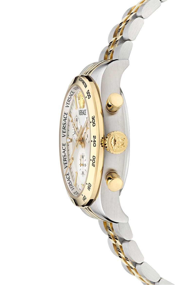Hellenyium Bracelet Strap Chronograph Watch, 40mm, Alternate, color, TWO TONE