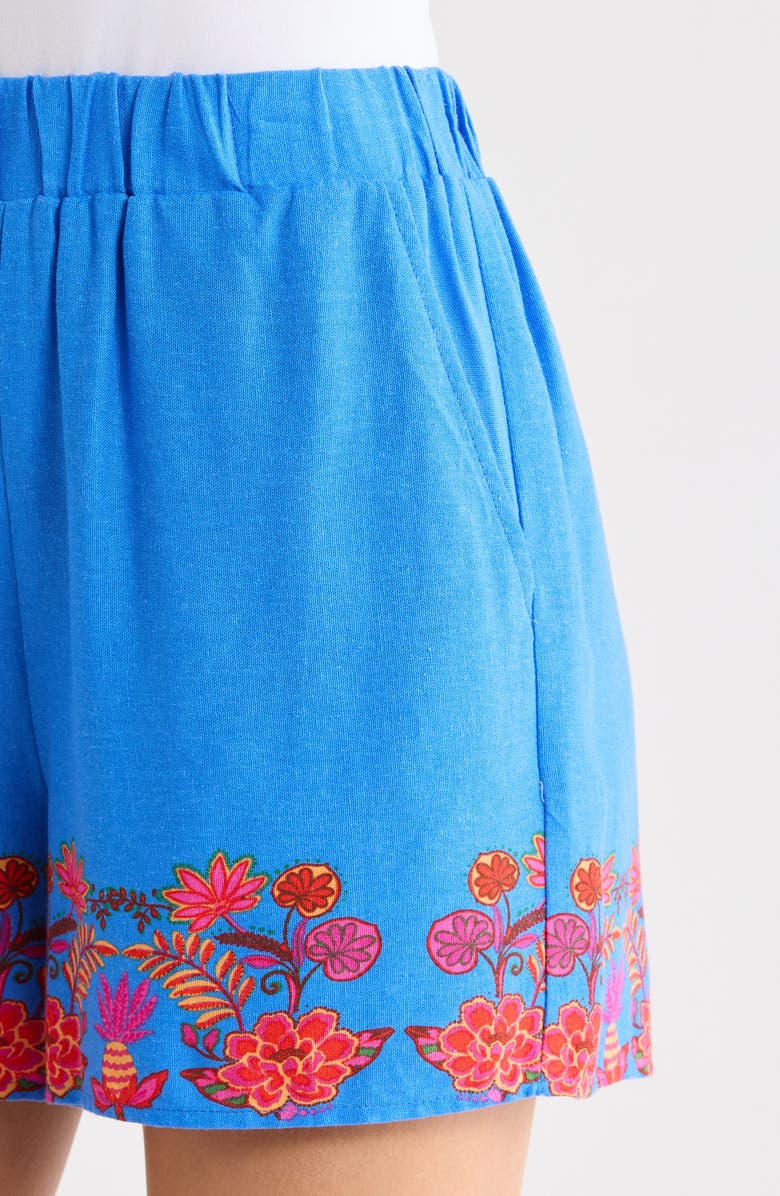 SUGARLIPS Jass High Waist Shorts, Alternate, color, Blue-Red-Multi