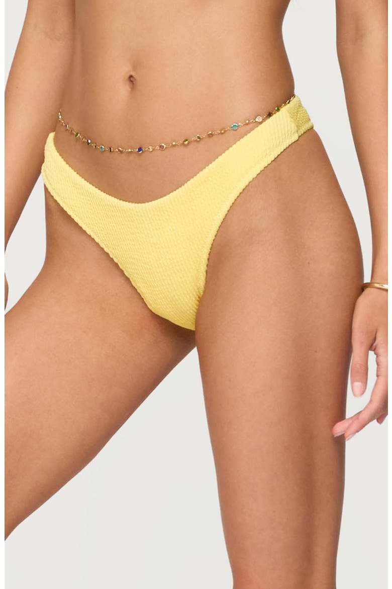 Oasis Scrunch Bikini Bottoms, Alternate, color, YELLOW