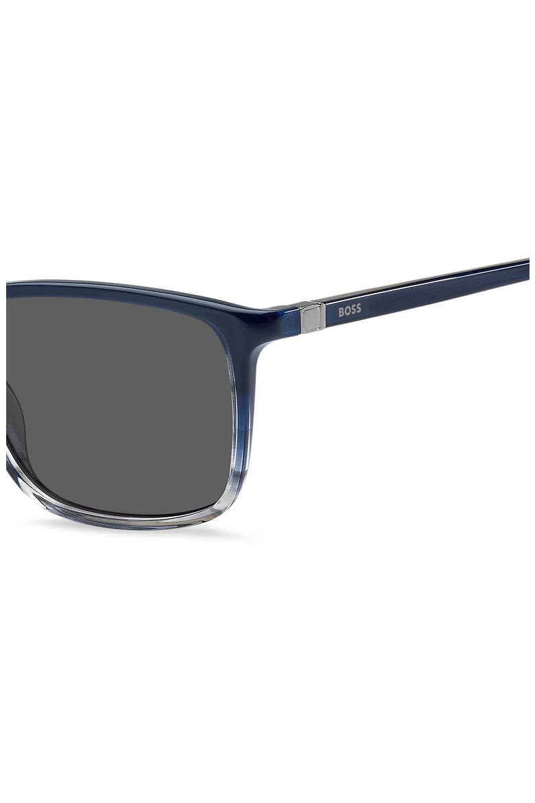 56mm Ombré Square Sunglasses, Alternate, color, BLUE HORN GREY