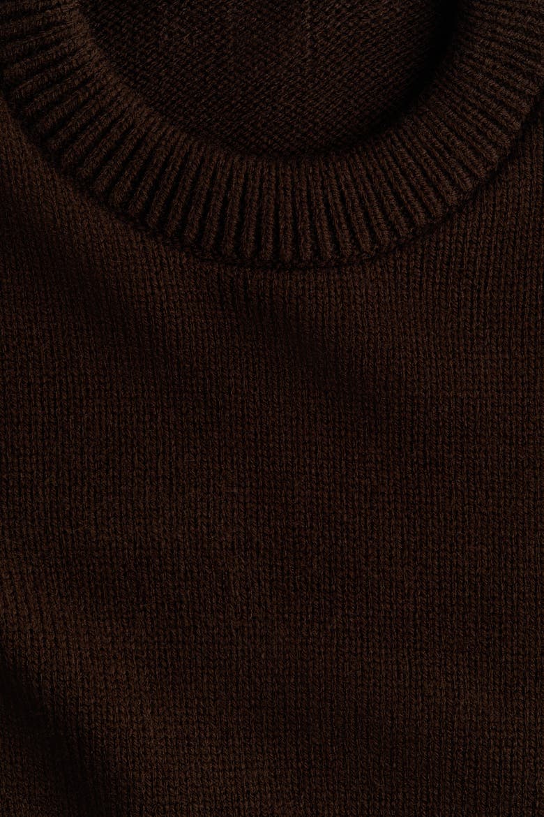 Jumper With Scarf, Alternate, color, Dark brown