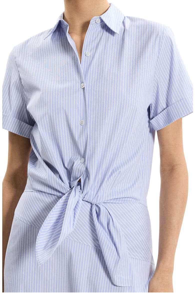 Front Tie Button-Up Shirt, Main, color, BLUE MULTI