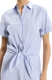 Theory Front Tie Button-Up Shirt