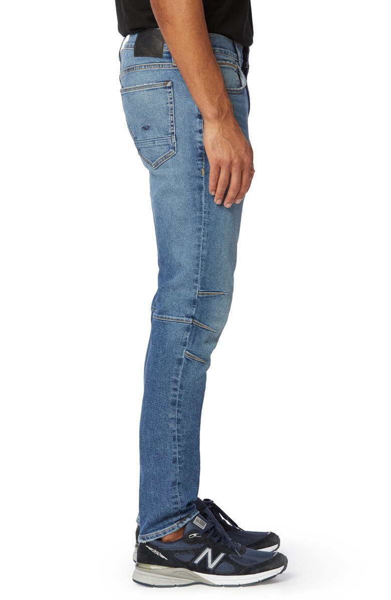 Hudson Jeans Zack Moto Skinny Fit Jeans, Alternate, color,