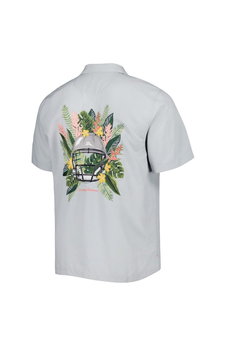 Tommy Bahama Men's Tommy Bahama Gray Tennessee Titans Coconut Point Frondly Fan Camp IslandZone Button-Up Shirt, Alternate, color, 