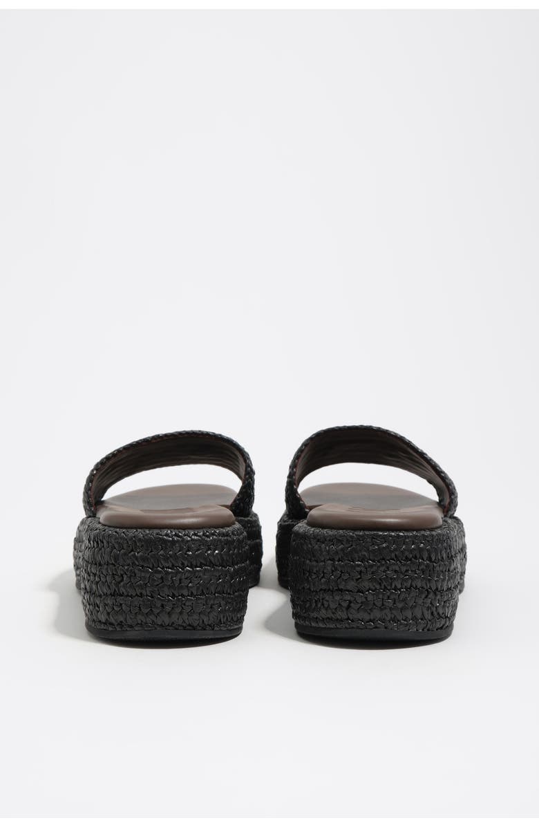 Bimba y Lola Raffia Platform Sandals, Alternate, color, Black