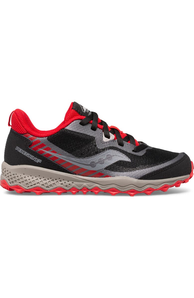 Saucony Peregrine 11 Shield Water Repellent Hiking Sneaker, Alternate, color, Black/ Red