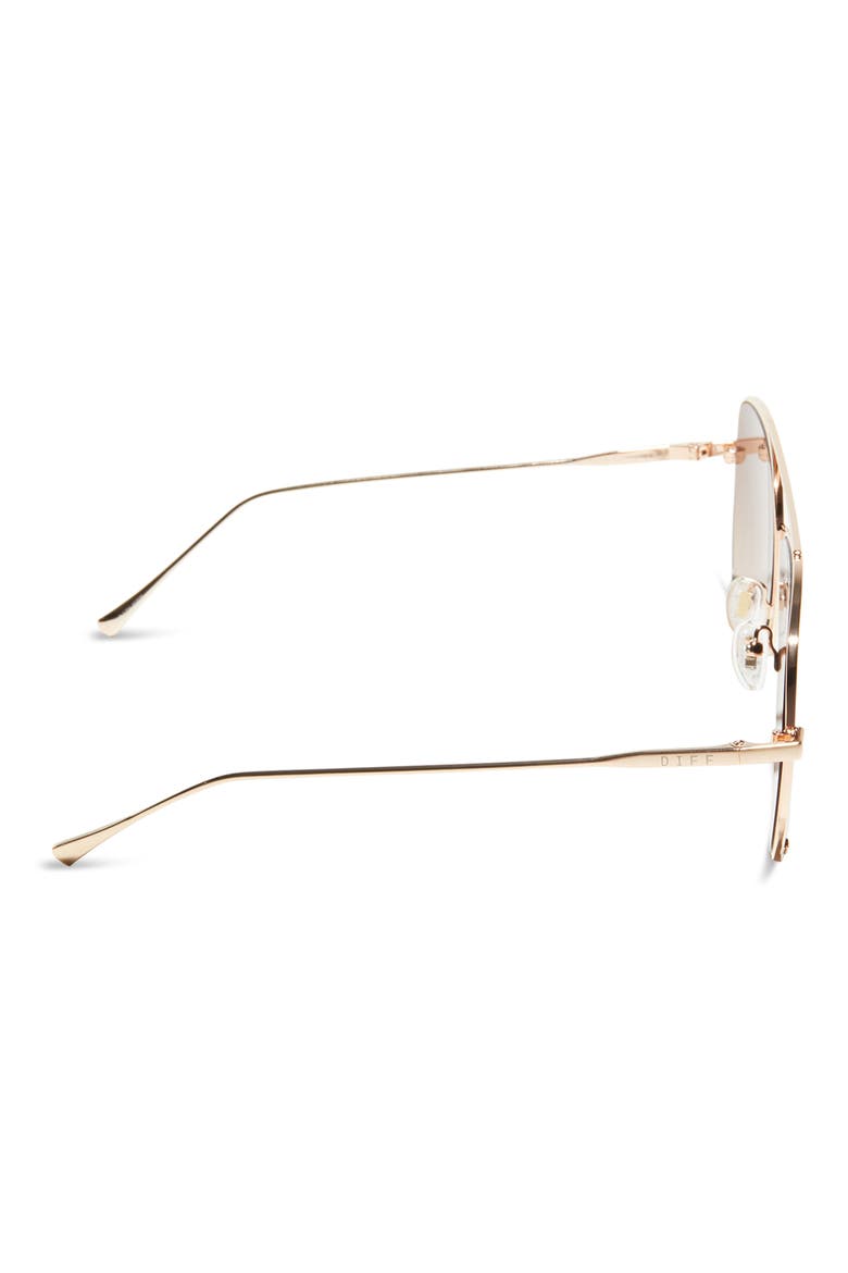 63mm Scarlett Aviator Sunglasses, Alternate, color, GOLD