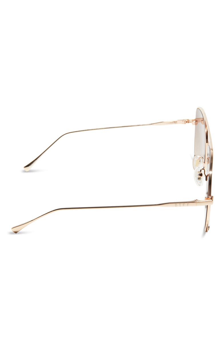 DIFF 63mm Scarlett Aviator Sunglasses, Alternate, color, Gold