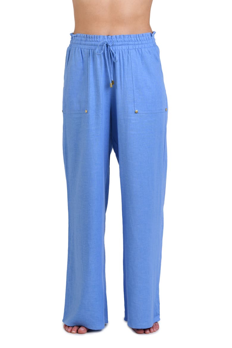 Beach Cover-Up Pants, Main, color, CHAMBRAY