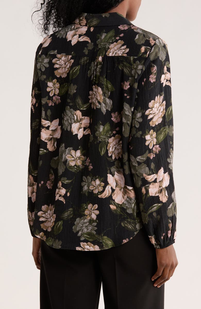 DR2 by Daniel Rainn Textured Split Neck Top, Alternate, color, Black