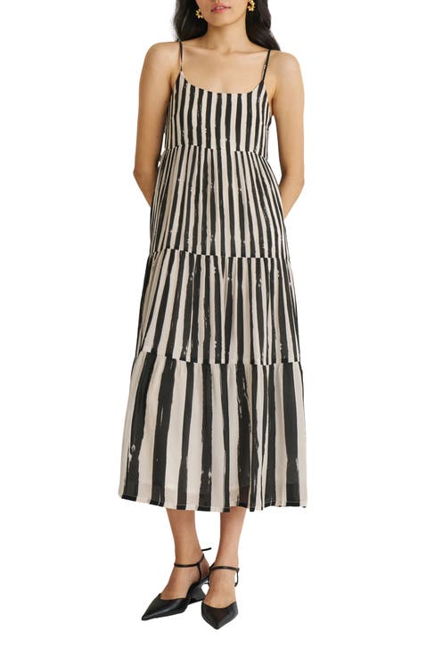 Strappy Tiered Maxi Dress