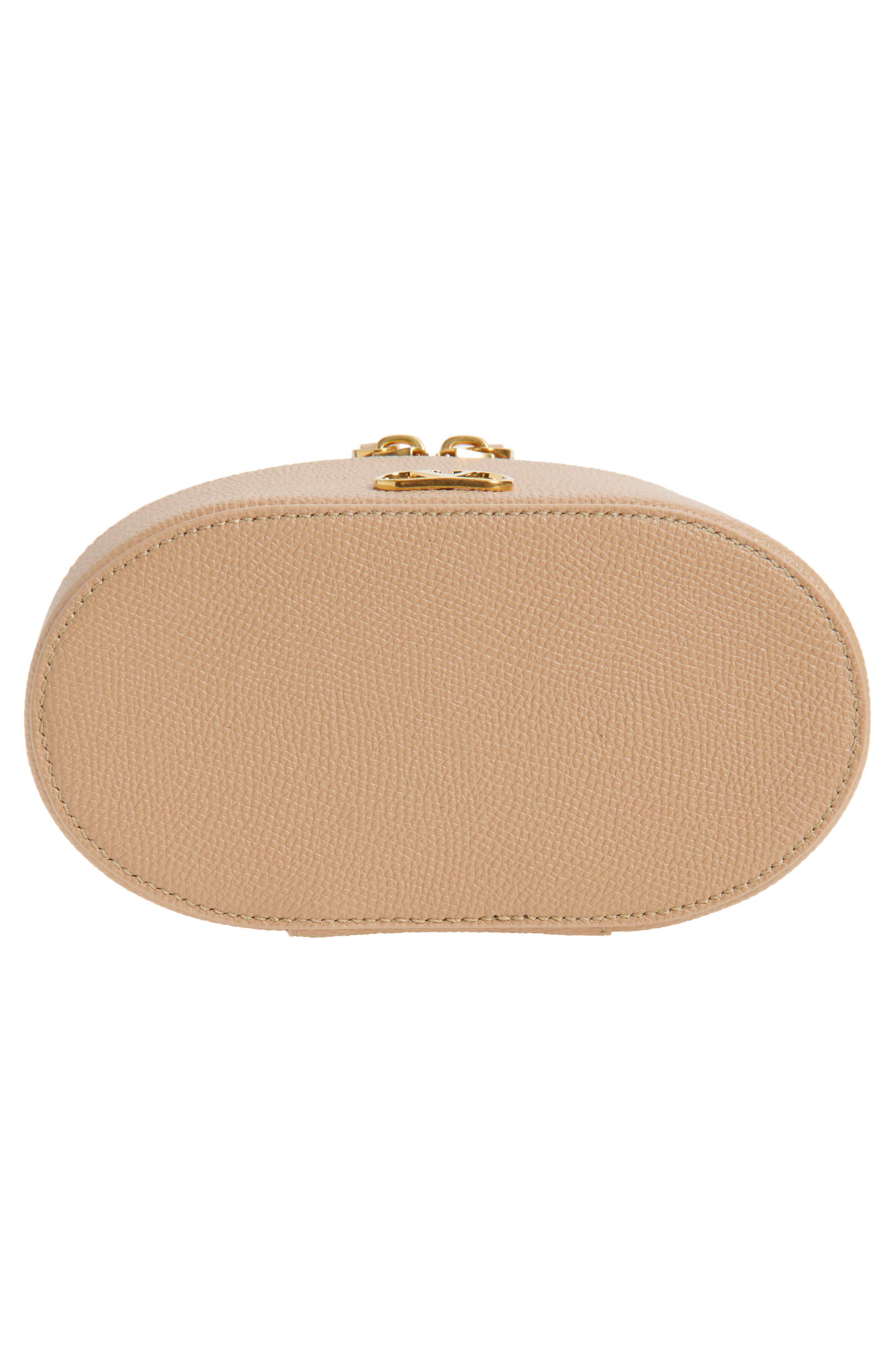 Valentino Garavani VLOGO Signature Leather Vanity Case, Alternate, color, Rose