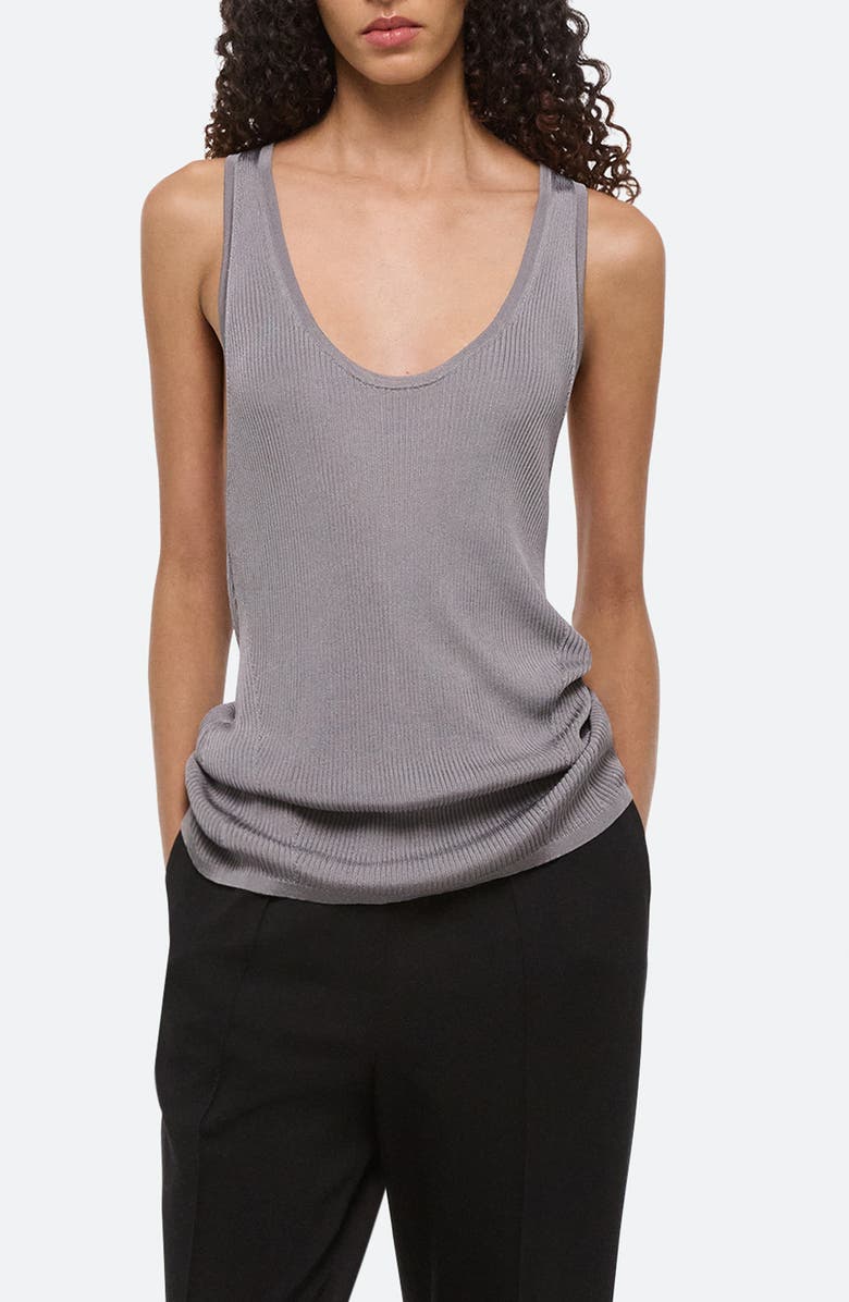 Helmut Lang Twist Back Rib Tank, Main, color, 