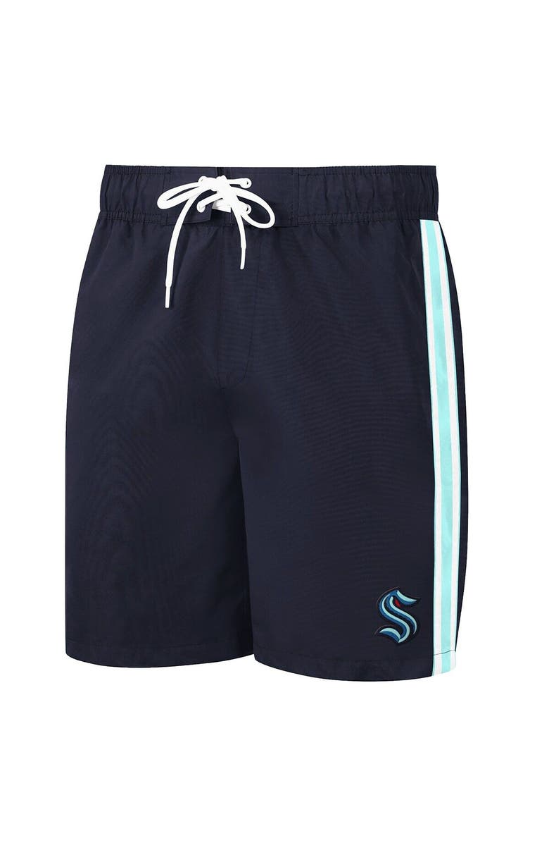G-III SPORTS BY CARL BANKS Men's G-III Sports by Carl Banks Deep Sea Blue Seattle Kraken Sand Beach Swim Shorts, Alternate, color, 
