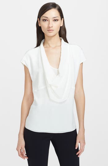 ESCADA Draped Silk Tee | Nordstrom