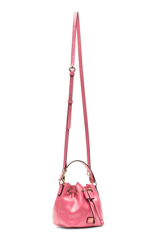 Frances Valentine Minnie Leather Bucket Bag In Pink