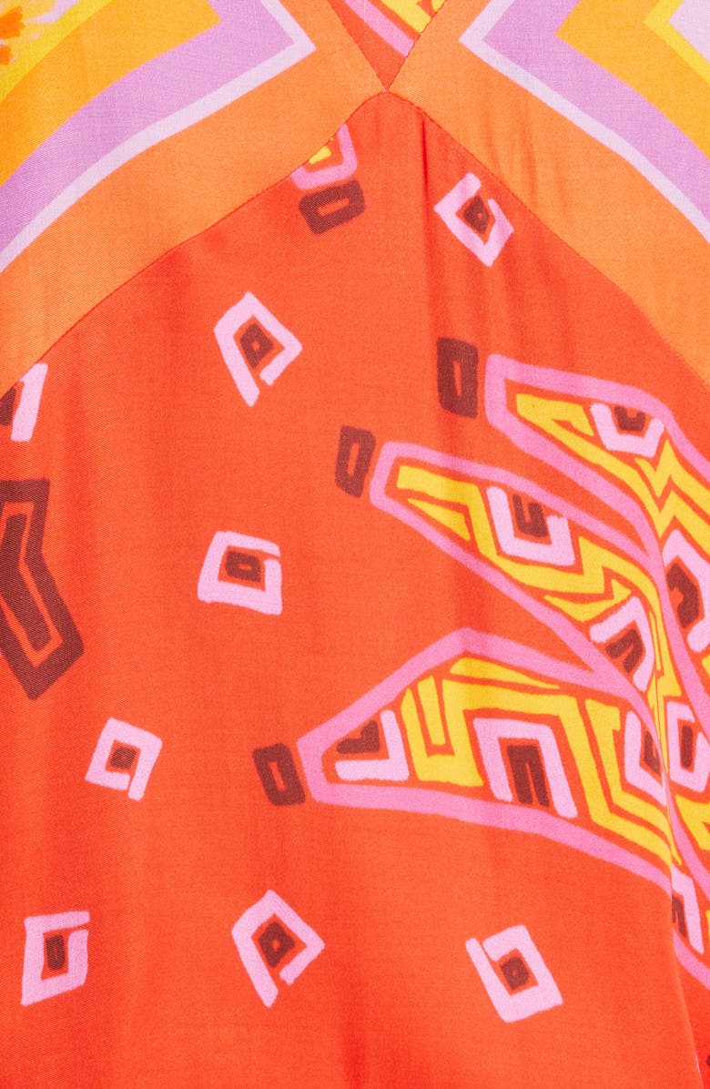 FARM Rio Red Tiki Bananas Romper, Alternate, color, 